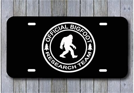 Official Bigfoot Research Team Custom License Plate Sublimation Printed