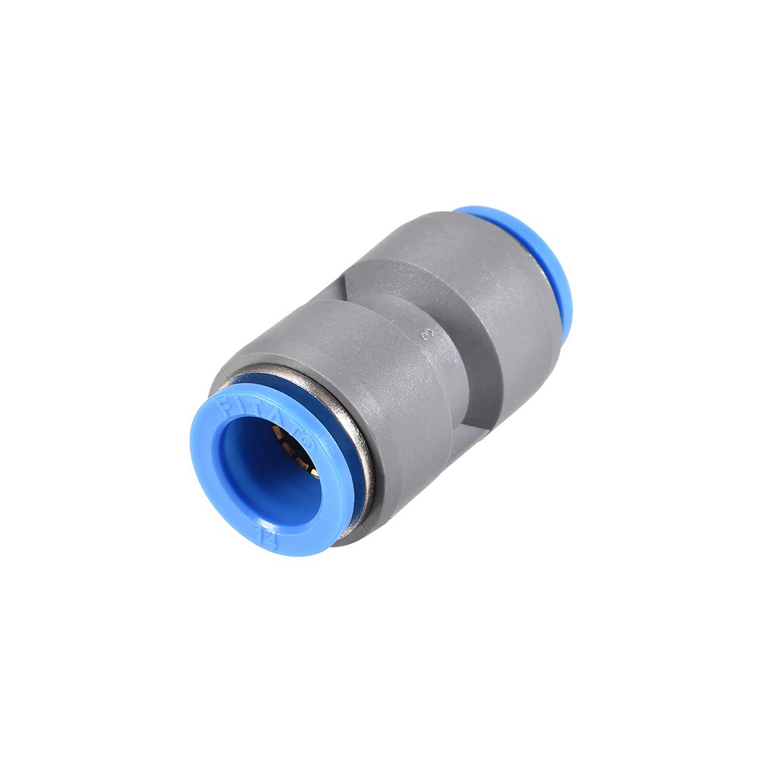 sourcing map Straight Push Connectors 14mm Quick Release Pneumatic Connector Plastic Union Pipe Tube Fitting Grey