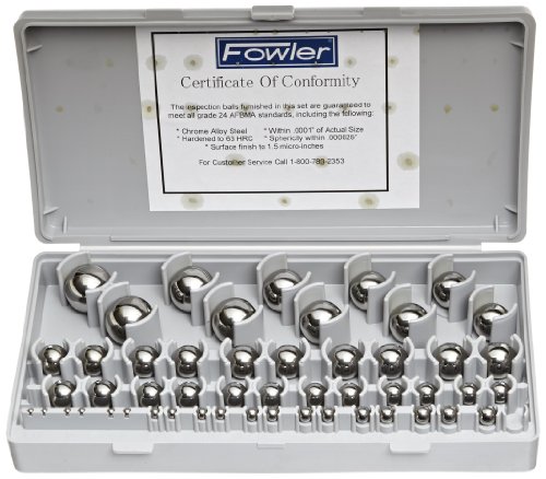 UPC 646795115385, Fowler 52-438-766 Chrome Steel Inch Gauge Ball Set, 52 Piece