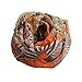 Datework Women Chiffon Printed Silk Long Soft Scarf Shawl (Orange)