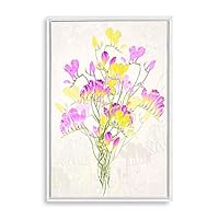 Framed Canvas Wall Art Simple Colorful Flowers Canvas Prints Home Artwork Decoration for Living Room,Bedroom - 16x24 inches