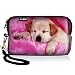 AUPET Pink Dog Digital Camera Case Bag Pouch Coin Purse with Strap for Sony Samsung Nikon Canon Kodak