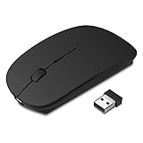 Rechargeable Wireless Mouse, Komake 2.4G Slim