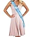Dulcet Downtown Sky Blue Mommy To Be Baby Shower Sash with Silver Lettering