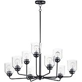Maxim Acadia-9 Light Chandelier-34.75 Inches Wide by 15 inches high-Black Finish -Traditional Installation