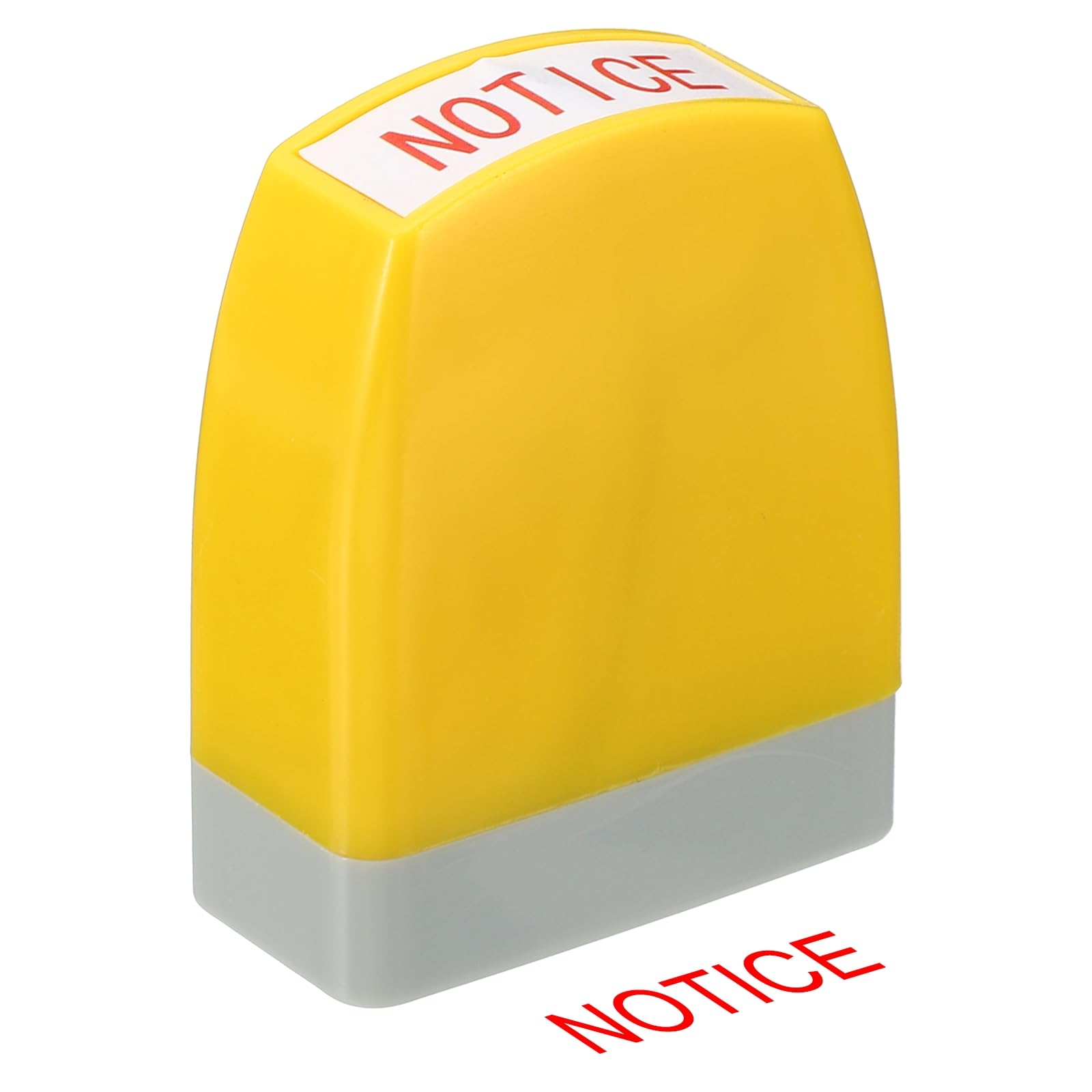 PATIKIL Notice Notice Stamp Self Inking, Red Ink Office Stamps Pre Inked Message Stamp Refillable Business Stamp, Yellow