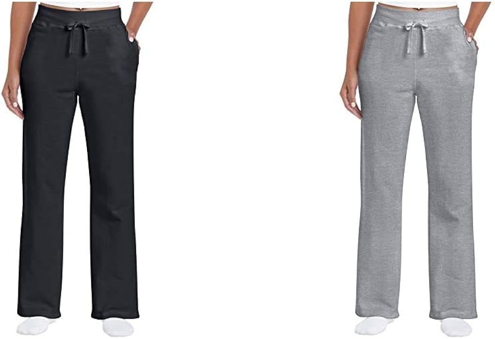 Gildan Women's Open Bottom Sweatpants at  Women’s Clothing store