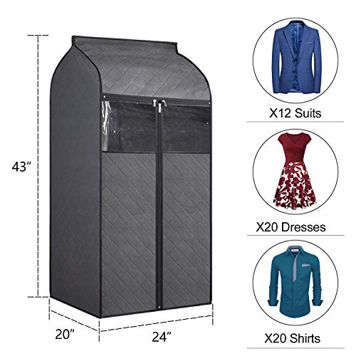 Zilink Hanging Clothes Bag Garment Bag Organizer Storage 43 inch with