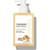 LINEDSON Turmeric Body Lotion 3.34 floz - Anti-Aging Face & Body Cream with Natural Turmeric - Long-Lasting Moisturizer for Dry Skin, Smoothing Skin Care Treatment - Men & Women