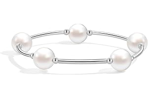 Elegance 11 designs 10mm Crystal White Pearl Blessing Bracelet