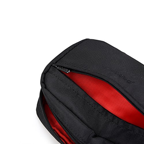 Patu Handy Beauty Stuff Carry Case, Makeup Cosmetic Bag, Women Facial Cleanser Skincare Kit Pouch, Pencil Clutch, Portable Electronics Accessories Organizer, Black