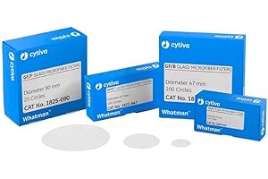 Whatman 1821-055 Glass Microfiber Binder Free Filter, 1 Micron, 12 s/100ml Flow Rate, Grade Gf/B, 5.5cm Diameter (Pack of 100