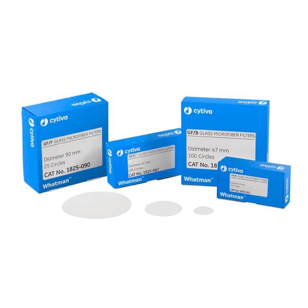 Whatman 1820-070 Glass Microfiber Binder Free Filter, 1.6 Micron, 4.3 s/100mL Flow Rate, Grade GF/A, 7.0cm Diameter (Pack of 100)