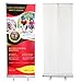 HAITIAN Aluminum Retractable Banner Stand 33x79 for Conference & Trade Show, Fixed Banner Size 33 x 79 Inches, Banner Does Not Included, Packed in A Padded Carrying Bag
