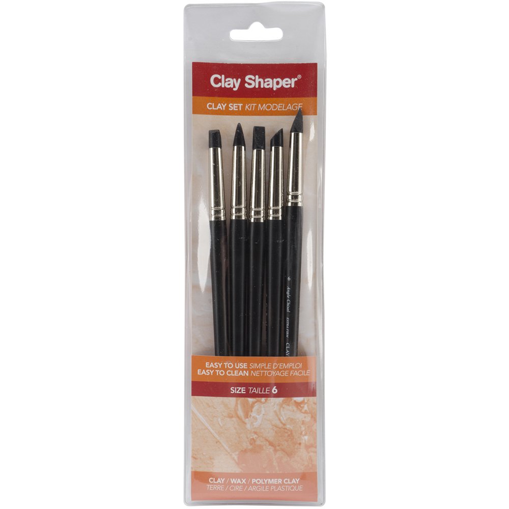 Colour Shaper Black Tip Clay Shaper Set - Wallet of 5 (Size 6)