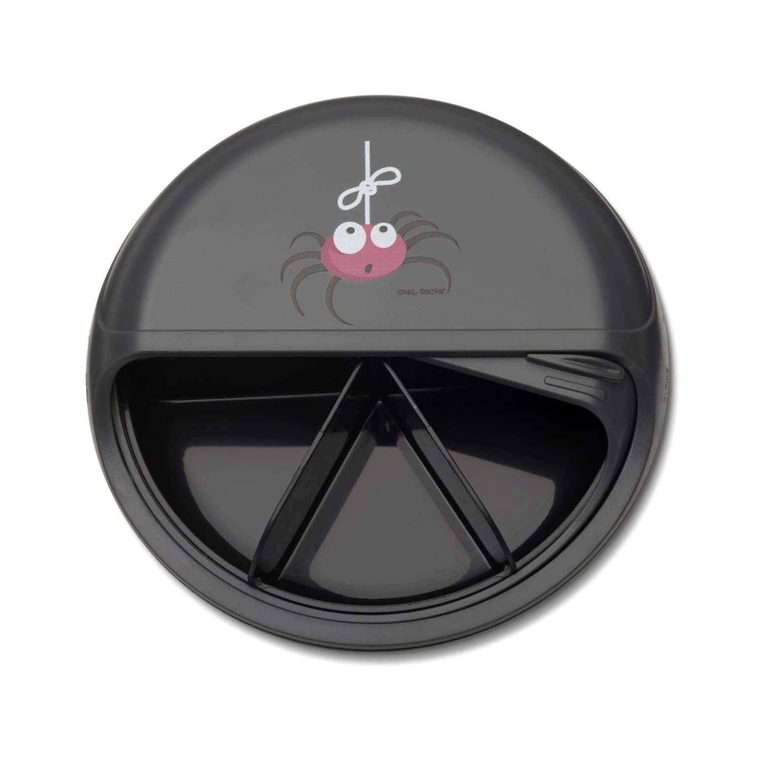 Carl Oscar - Plastic Lunch Box for Travel, Grey, 15 cm x 4 cm x 15 cm