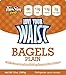 ThinSlim Foods 60 Calorie, 2g Net Carb, Love Your Waist Low Carb Plain Bagels, 4pack