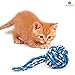 SunGrow Rope Ball Chew Toy for Cats, Kittens and Other Pets Made of 100% Natural Cotton - Cleans Teeth & Massages Cat’s Gums: Machine Washable - Completely Safe & Suitable for All Sizes & Ages