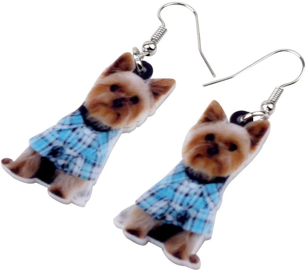 Earring Acrylic Lovely Yorkshire Terrier Dog Earrings New Long Dangle