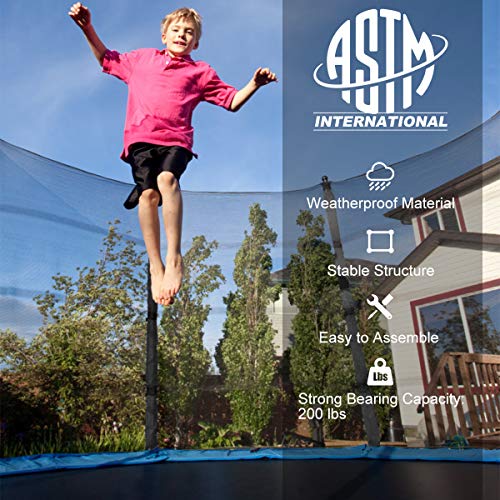 Giantex 8Ft Trampoline, ASTM Approved Outdoor Trampoline w/Safety