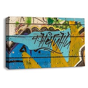 Canvas Wall Art for Living Room,Bedroom Home Artwork Paintings Creative Graffiti Ready to Hang - 12x18 inches