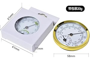 Indoor Outdoor Thermometer - Weather Dial Hygrometer Thermometer, Hanging Hygrometer for Wall, Table, Car, Greenhouse or Deco