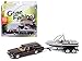Johnny Lightning JLBT004A-1973CHEVROLET-BURGUNDY 1973 Chevrolet Caprice Station Wagon Dark Red Poly with Malibu Boat Gone Fishing 1/64 Diecast Model Car