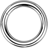 Pierced Owl 6GA-00GA Large Gauge F136 Implant Grade Titanium 16mm Diameter Hinged Segment Clicker Ring