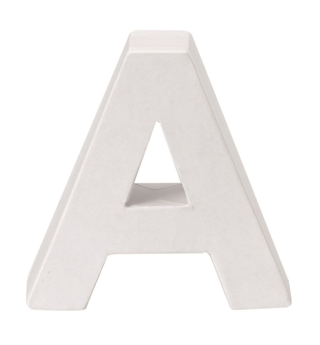 Glorex cardboard-letter A, white, 10 x 10 x 3.5 cm.