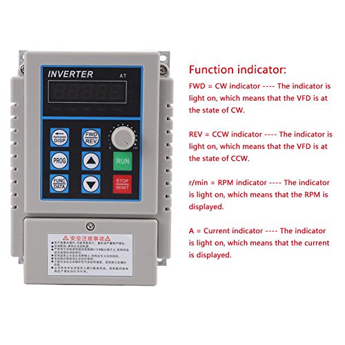 Variable Frequency Drive, 1pc AC 220V 0.75kW Adjustable Variable Frequency Drive VFD Speed Controller Inverter Single to 3 Phrase, Low Noise and Low Electromagnetic Interference