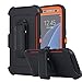 Galaxy S7 Case, AICase Heavy Duty Holster Case Belt Clip + Armor Protective Kickstand Cover with Built-in Screen Protector for Samsung Galaxy S7 (2016) (Black/Orange)