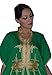 Moroccan Caftans Women Malakia Hand Made with Gold Embroidery Long Length One Size Green