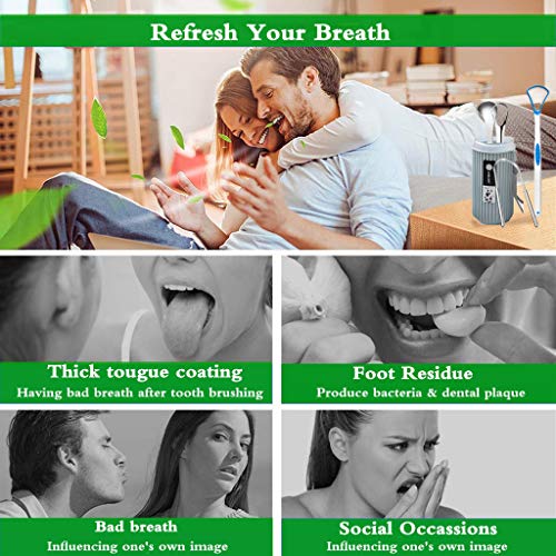 Tongue Scraper Cleaner for Adults Kids, BUVE Set of 4 Stainless Steel and Plastic Tongue Brush Oral Care Kit for Fresh Breath with Travel Carrying Case