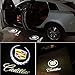 Flyox YBD-01 Easy Installation Car Door LED Logo Projector Ghost Shadow Lights for Cadillac Series (2 Pack)