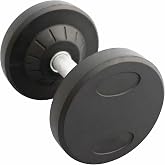 Pro Style Dumbbell &ndash; Single Dumbbell of 25lb lb - 30mm Knurled Chrome Handles, Rubber Coated Solid Steel Core for Home &amp; Gym Training