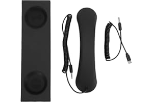 Wisoqu Retro Phone Handset, Type C Wired Plug in Cell Phone Receiver with Microphone and Speaker, Anti Slip Base, One Key Ans