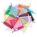 PH PandaHall 200Pcs 4x4.7 Inches Mixed Color Organza Gift Bags Candy Bags Wedding Favors Bag Jewelry Pouches for Baby Shower, Wedding, Birthday, Party, Christmas