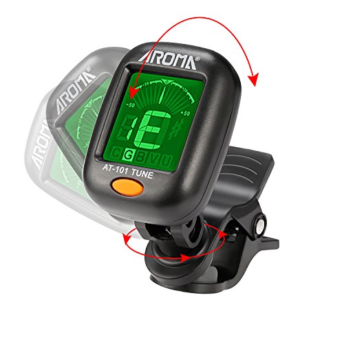 image for Chromatic Tuner, Meeland Mini Clip-on Guitar Tuner for Guitar/Bass/Uku
