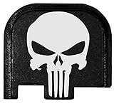 Molon Labe Laser Engraved Rear Cover Plate for Glock 43 Pistols - Skull