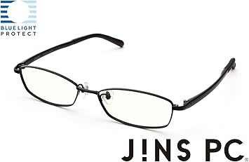 Amazon Jins Pc メタルスクエア クリアレンズ Pc ディスプレイ 専用メガネ 度なし Black Jins Pc パソコン用メガネ 通販