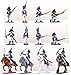 Plastic Toy Soldiers Napoleonic French Infantry Battle of Waterloo Painted Set 1/32 Scale 16 Pieces by Sunjade