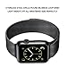 Apple Watch Band, Milanese Loop Stainless Steel Replacement Iwatch Band For Apple Watch Band 38mm series 1&2(Black)