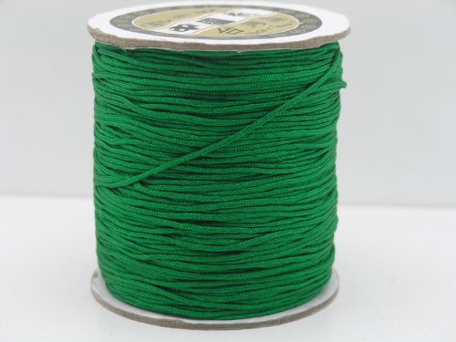 KONMAY 1 Roll 175yd Braided 1.5mm Nylon Shamballa Macram/beading Cord Lift Shade Cord (Kelly Green 233)