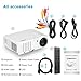 Video Projector - InnerTeck IT450 2500 Lumens 1280x800 Resolution Home Projector Support 1080P for Home Cinema Theater TV Laptop Game iPad iPhone Android Smartphone by USB/HDMI/ATV/AV/YPBPR/VGA-White