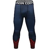 Red Plume Men's Compression Pants Quick Dry Cool Baselayer Leggings Workout Active Sport Printing Pants