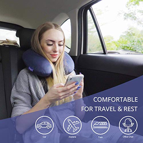 Fabuday Travel Pillow Memory Foam Head Neck Support Airplane Pillow
