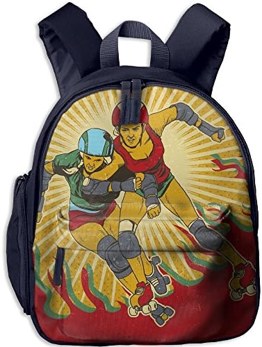 Have Fun Roller Skate Small Durable Printing Shoulders Kid' Bag For Girl School Kindergarten Backpacks