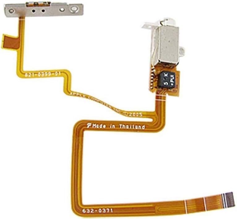HaoTianShiDai Headphone Audio Jack Flex Hold Switch Button for iPod Video 30GB (White)