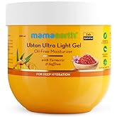 Mamaearth Ubtan Ultra Light Oil-Free Gel Face Moisturizer | Deep Hydration with Saffron & Turmeric | Helps Reduce Sun Damage | Long Lasting & Fast Absorbing | 6.76 Fl Oz/200ml