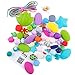 Baby love home 50pcs Original Silicone Chew Bead Crafting Set Assorted Colors Shape&Sizes,Includes Nylon Rope & Clasps,DIY Teether Necklaces and Bracelets Starter Kit Baby Jewelry DIY Kit